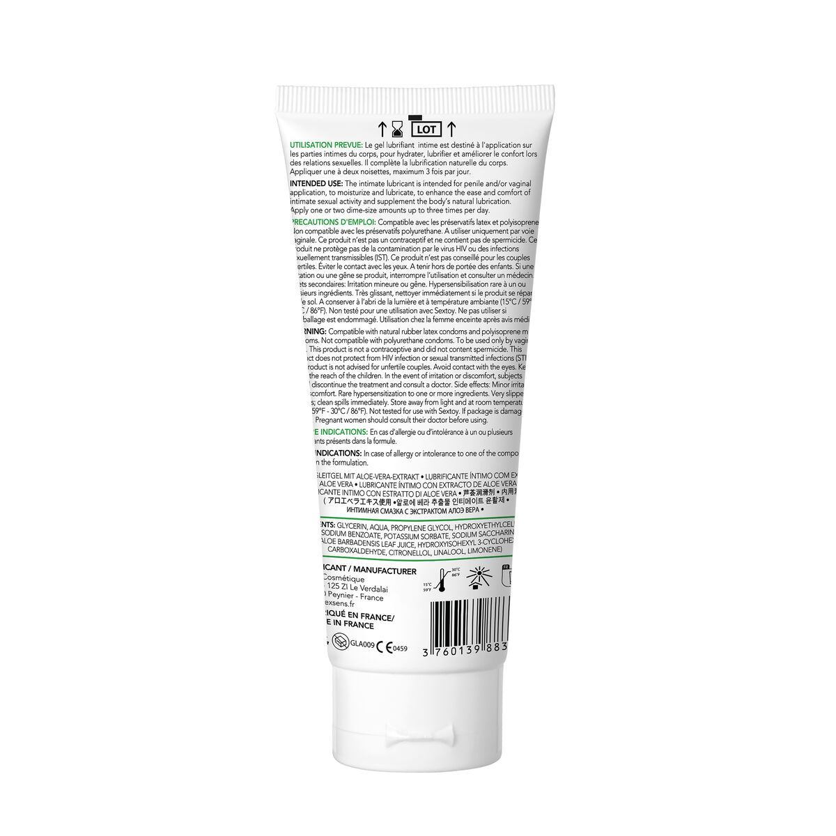 Lubrikant Exsens Aloe verom 100 ml